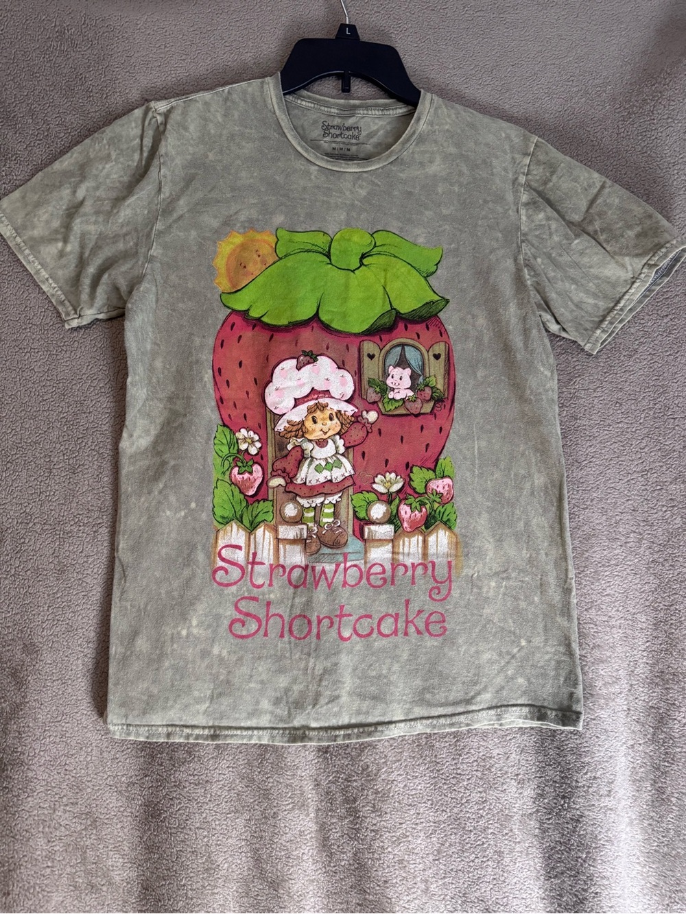 Strawberry Shortcake Men's Green Graphic Tee